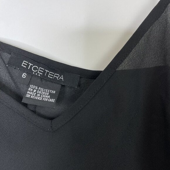 Etcetera Black Cami Top Womens Size 6 - Picture 6 of 6